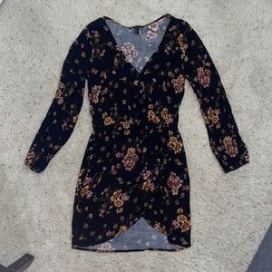 Forever 21 Floral Mini Wrap Dress